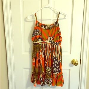 Orange, Blue and Gold Sundress