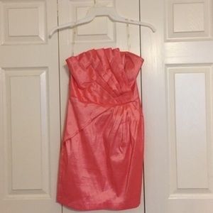 Coral knee length dress