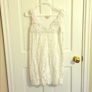 White Lace, Floral Bubble Dress