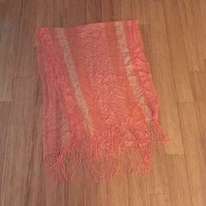 Bright peach scarf