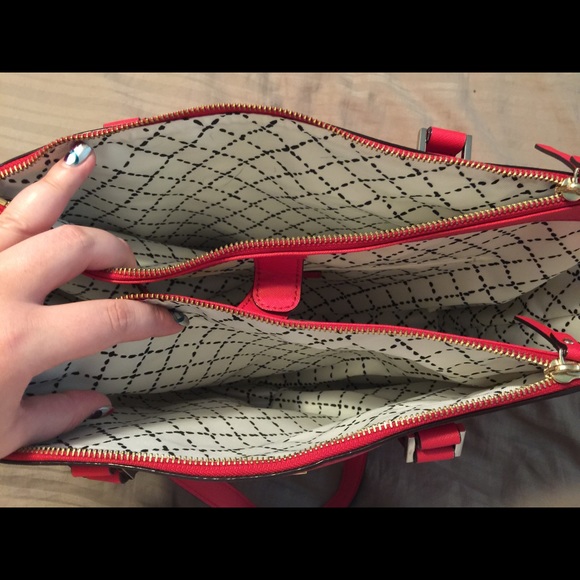 Red Kate Spade Zipper Tote - Picture 3 of 4