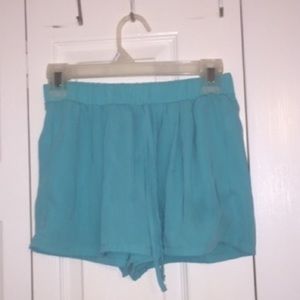 Blue flowy shorts