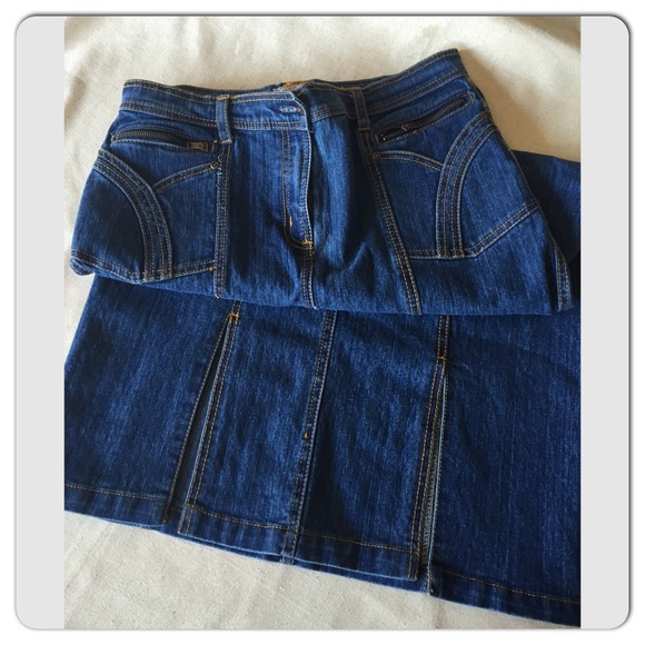 No Fuze Pencil Jean Skirt