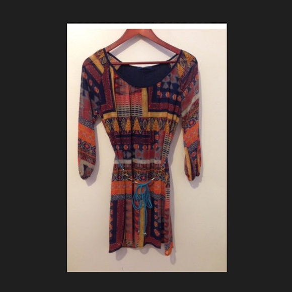 BOHO STYLE Long sleeve lightweight summer dress