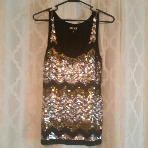 Chevron sequin top