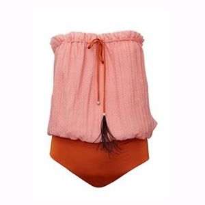 Hanne Bloch designer Square Silk Swimsuit