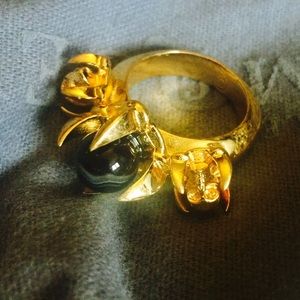 Alexander McQueen Stone Claw Skull Ring