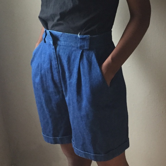 Jean High Waist Shorts - Picture 1 of 3