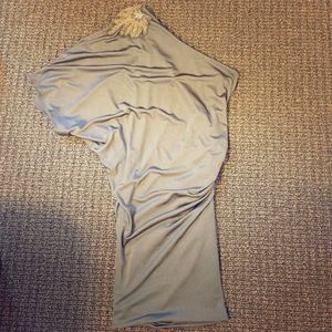 Grey, Stretch, One Shoulder Dress