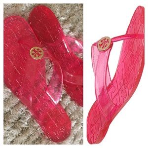 Tory Burch Thora Glitter Sparkle Jelly Sandals