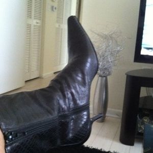 Cole Haan snakeskin boots