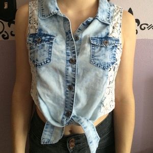 Love culture lace crop top