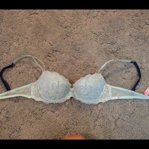 Pink Victoria's Secret Light Mint Lacy Bra