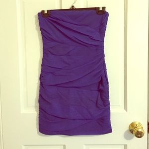 Tight, Mini Stretchy Purple Dress