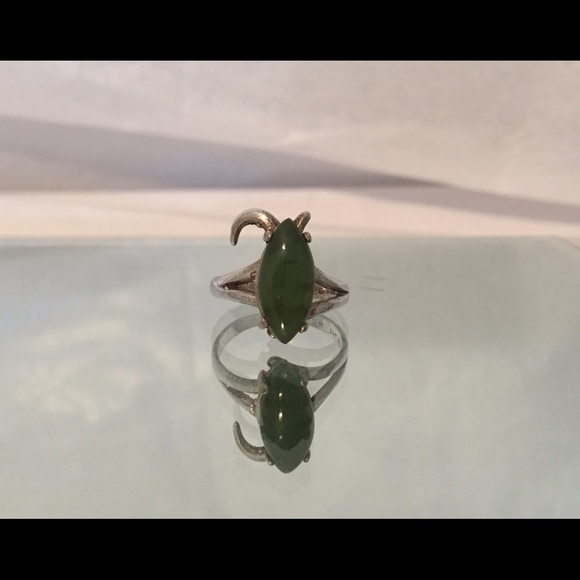 Jade Sterling Silver Ring