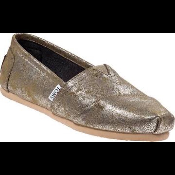 Brand new Toms. Brass metallic