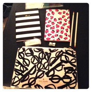 Kate Spade Pencil Pouch with accessories