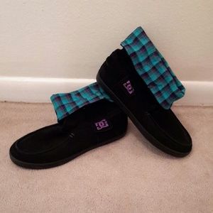 DC Plaid Slip On Skater Shoes