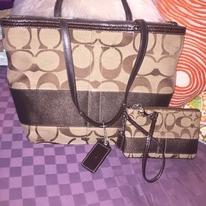 Coach/wristlet combo