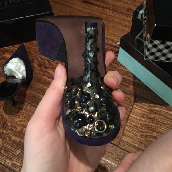 Donald J Pliner Couture plum mules - Picture 2 of 4