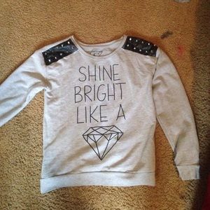 A long sleeve studded shirt