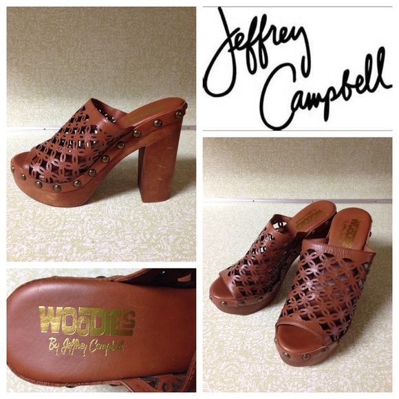 Jeffrey Campbell Shoes - Jeffrey Campbell Woodies Clogs perforated leather