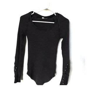 Free People waffle knit long sleeve