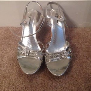 Geena Silver Heels