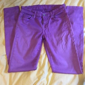 7 for all mankind purple skinny jeans.