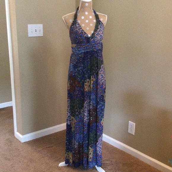 Halter style long dress, size L