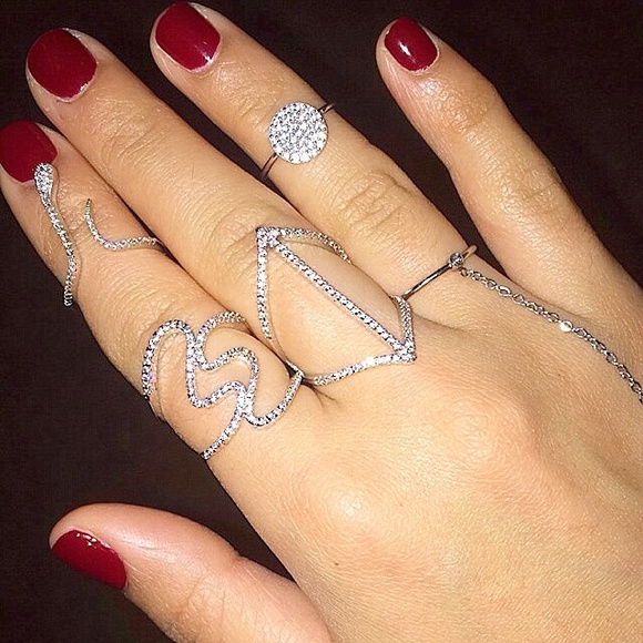 14 kt gold plated rings in silver and rose gold