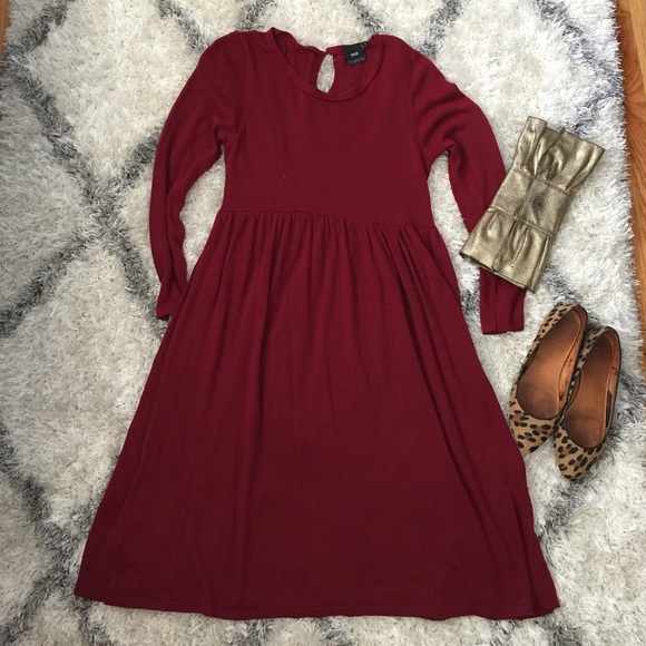 ASOS Dresses & Skirts - Asos maternity knit dress, burgundy 12