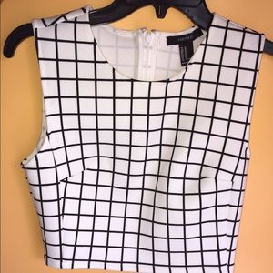Forever 21 Grid Pattern Crop
