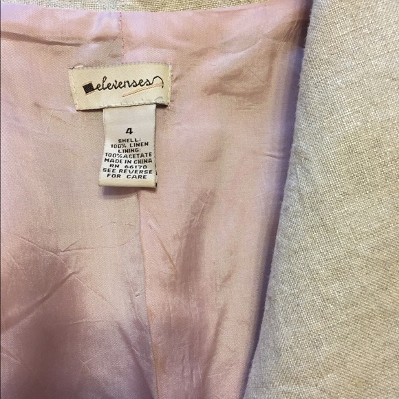 Vintage Anthropologie Elevenses Crop Linen Jacket - Picture 3 of 4