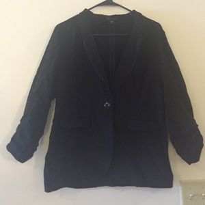 Black Blazer 3/4 Sleeve Stretch