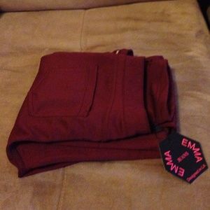 Emma L.A leggings, in Wine color
