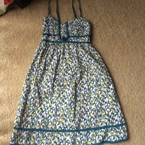 Emmelee anthropologie summer dress green floral