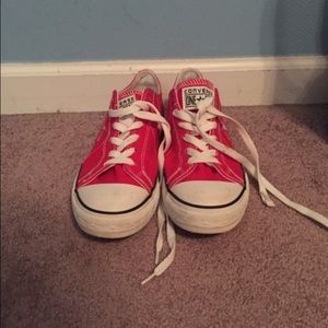 Red Converse One Star sneakers