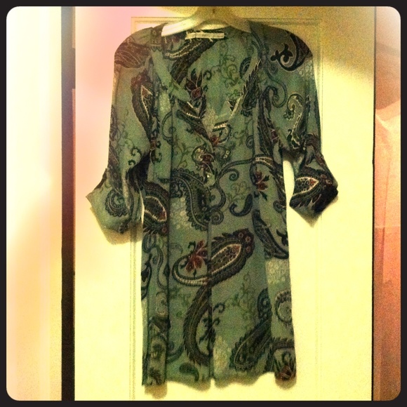 Silk crepe tunic