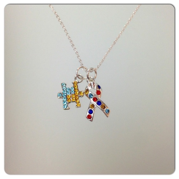 Swarovski Awareness Ribbon Necklace