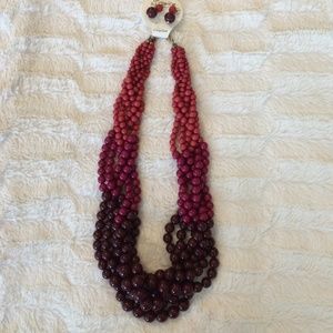 New Plum Ombré statement necklace