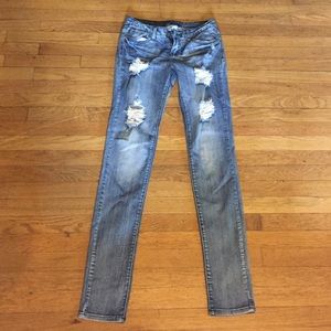 *final price* 35" inseam Revolt destroyed jeans