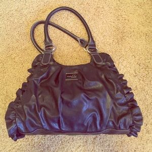 Black leather purse