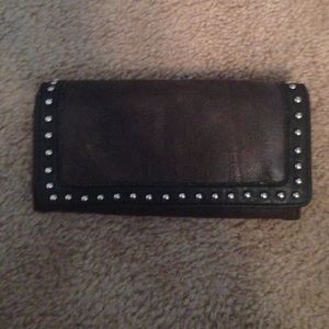 Brown Embellished Leather Wallet