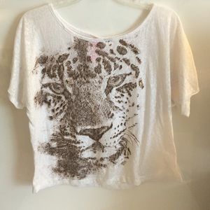 Leopard Print Boxy Crop Top