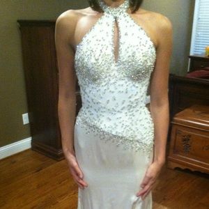 White Jovani pageant / prom dress