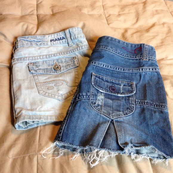 AE and Piama jean skirts