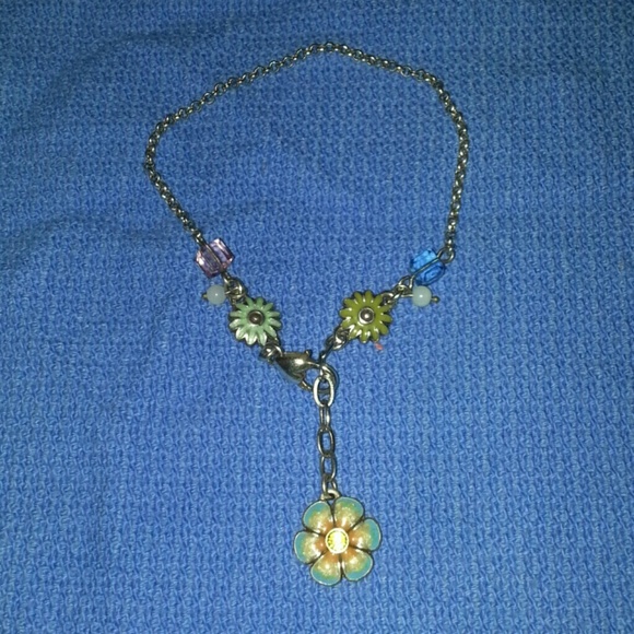 Brighton Orchard anklet,  silver w/ pastel accents
