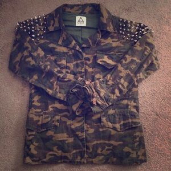 UNIF "AWOL Surplus" Studded Camo Jacket