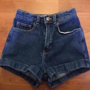american apparel denim shorts